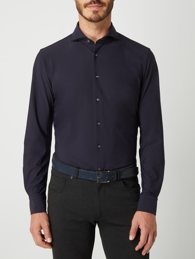 JOOP! Collection Slim fit zakelijk overhemd met stretch, model 'Pajos' Marineblauw - 4