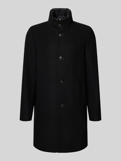 Marc O'Polo Regular Fit Wollmantel mit Stepp-Einsatz Black 2