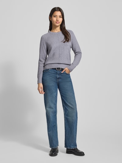 Christian Berg Woman Strickpullover mit gerippten Abschlüssen  Silber Melange 1