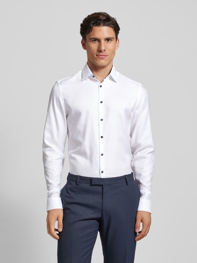 Jake*s Slim Fit Business-Hemd mit Kentkragen Weiss 4