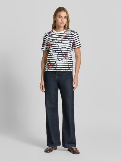 Tommy Hilfiger Regular Fit T-Shirt Modell 'FLOWER GRAPHIC REG C-NK S' Weiss 1