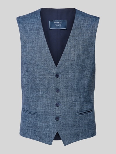 MCNEAL Slim fit gilet met paspelzakken  Donkerblauw - 2