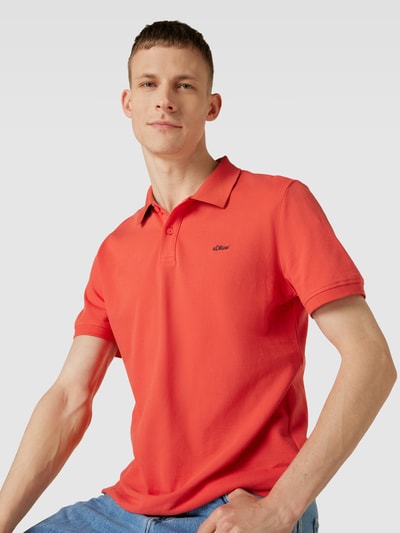 s.Oliver RED LABEL Koszulka polo z wyhaftowanym logo Czerwony 3