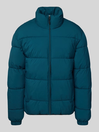 Tom Tailor Denim Regular fit gewatteerd jack met opstaande kraag Donkergroen - 2