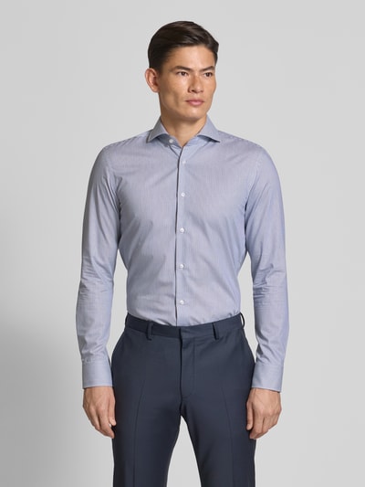 BOSS Koszula biznesowa o kroju slim fit z czystej bawełny Granatowy 4