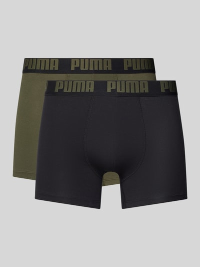 Puma Trunks mit Label-Detail im 2er-Pack Khaki 1