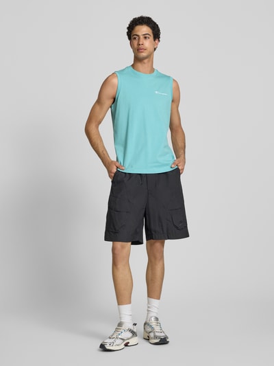 Champion Top mit Label-Stitching und Rundhalsausschnitt Aqua 1
