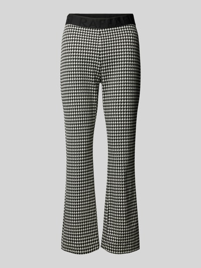 Raffaello Rossi Bootcut stoffen broek met elastische band, model 'MACY' Zwart - 2