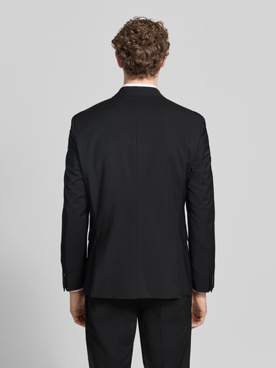 Męski model nosi Super Slim Fit Anzug aus Woll-Mix Modell 'ARTI/HESTEN' von HUGO, efekt: jednolity kolor, komplet, Ganzkörperansicht Rückansicht.