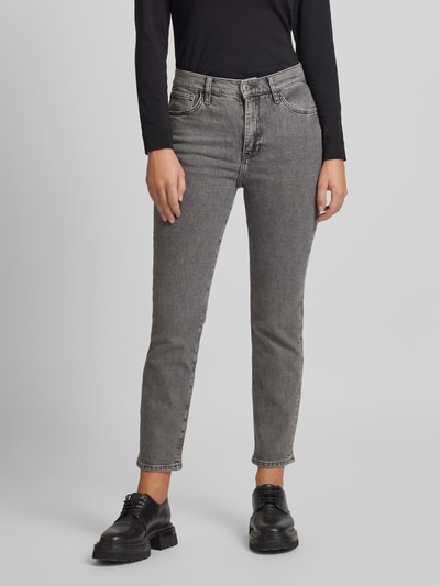 Mango Tapered Fit Jeans im 5-Pocket-Design Modell 'CLAUDIA' Mittelgrau 4