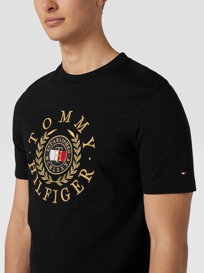 Tommy Hilfiger T-Shirt mit Label-Applikation Black 3