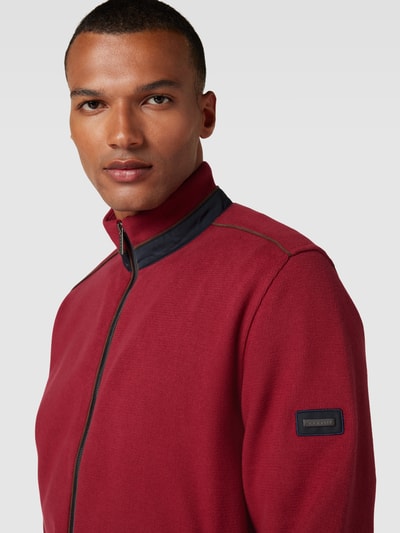 bugatti Sweatjacke mit Reißverschluss Bordeaux 3