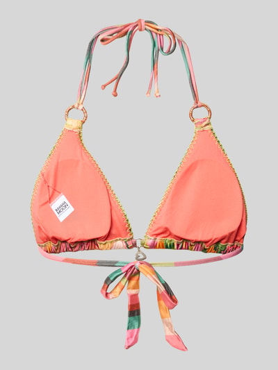 Produktfoto, Bikini-Oberteil im Allover-Look Modell 'KAMUNIBA YERO' von Banana Moon, Material-Mix mit Stretch-Anteil, Schnürung, bunte Farben