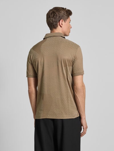 Emporio Armani Poloshirt mit kurzer Knopfleiste Taupe 5