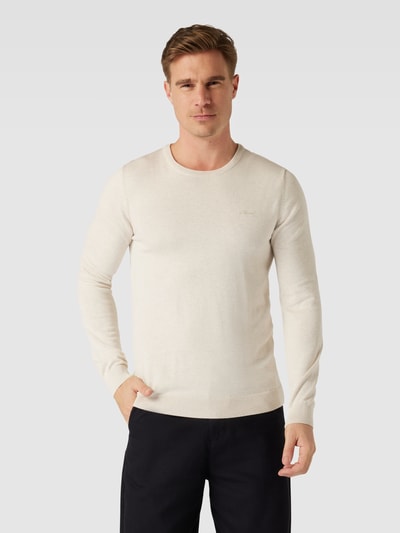 s.Oliver RED LABEL Gebreide pullover met labelstitching Offwhite - 4