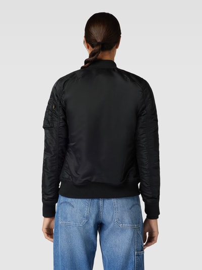 Alpha Industries Bomberjack met labeldetail Zwart - 5