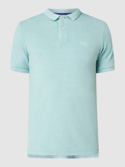 Superdry Katoenen poloshirt  Mintgroen gemêleerd - 2