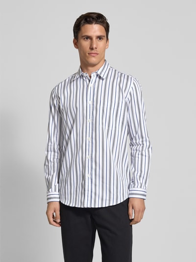 HUGO Regular fit vrijetijdsoverhemd met borstzak, model 'Erillo' Rookblauw - 4