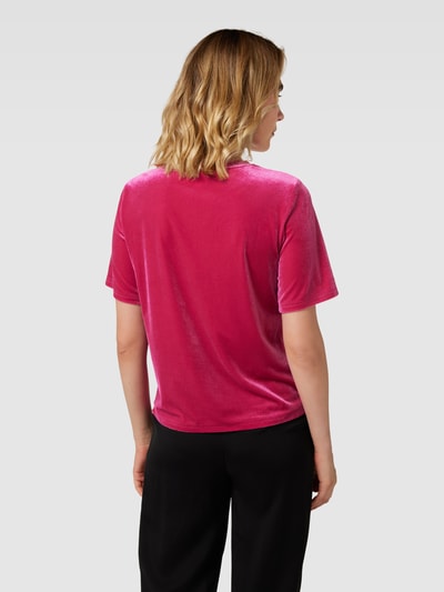 Jake*s Collection T-shirt met ronde hals Fuchsia - 5