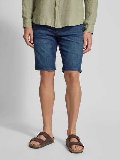 BOSS Orange Slim fit korte jeans in 5-pocketmodel, model 'Delaware' Donkerblauw - 4