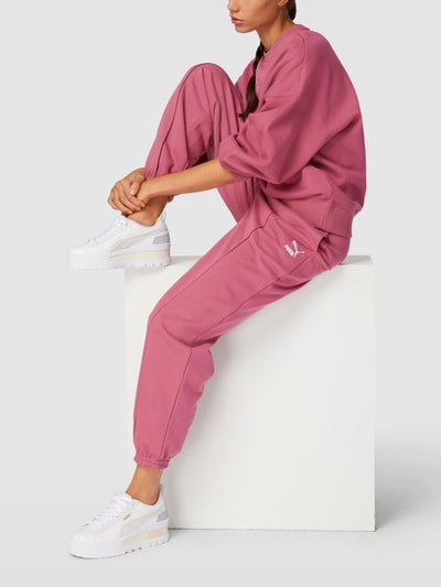 Puma Sweatpants met labelstitching Mauve - 1