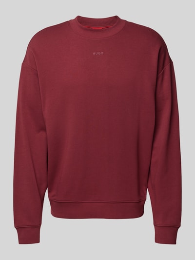 HUGO Sweatshirt mit Label-Schriftzug Modell 'Dapocrew' Rot 2