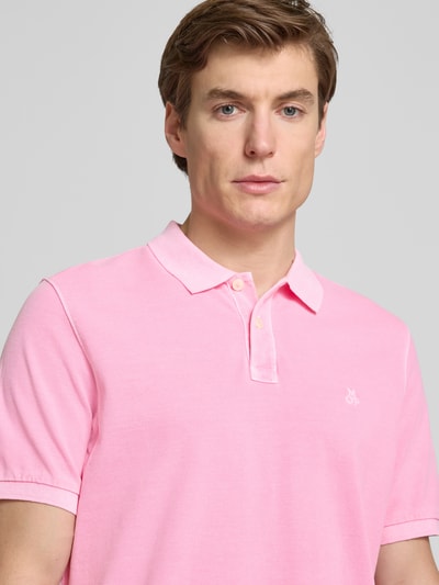 Marc O'Polo Regular Fit Poloshirt aus reiner Baumwolle mit Logo-Stitching Rosa 3