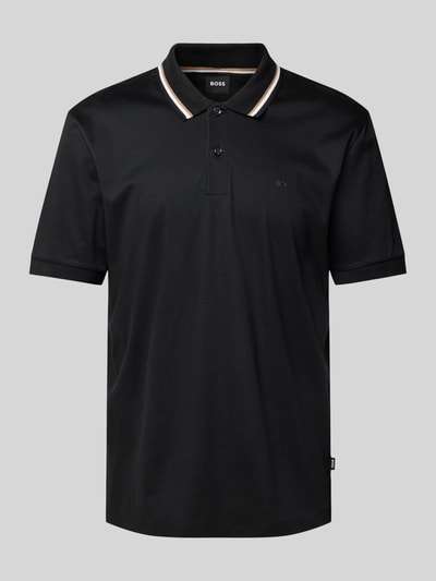 BOSS Poloshirt mit Label-Print Modell 'Penrose' Black 1