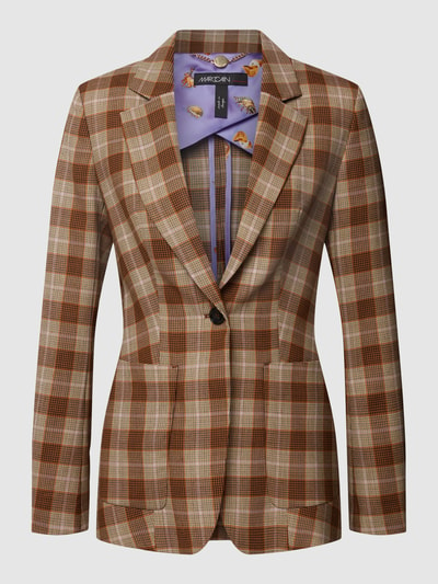 Marc Cain Blazer met ruitjesmotief Middenbruin - 2