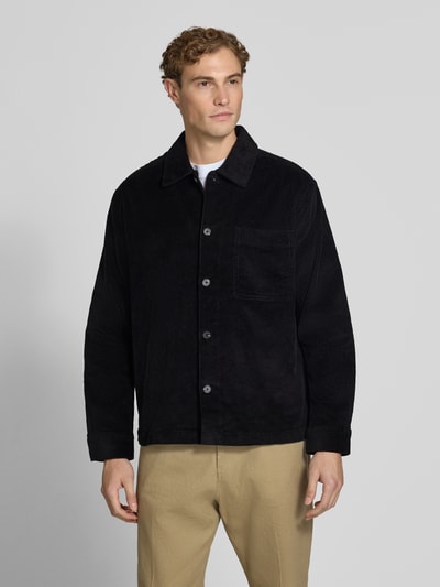 Selected Regular Fit Hemdjacke aus Baumwoll-Mix Modell 'OTTO' Black 4