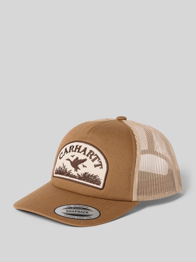 Carhartt Work In Progress Trucker Cap mit Label-Stitching Beige 1