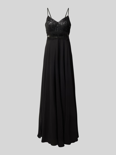 V.M. Abendkleid mit Paillettenbesatz Black 2