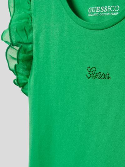 Guess T-shirt met volantmouwen Groen - 2