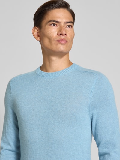 FTC-Cashmere Kaschmirpullover mit Rundhalsausschnitt Hellblau 3