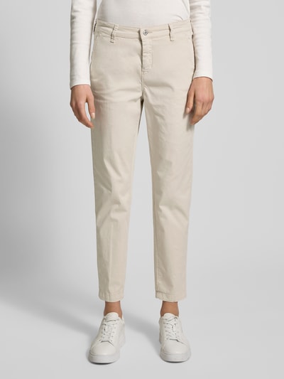 MAC Slim fit chino met verkort model, model 'TURN UP' Offwhite - 4