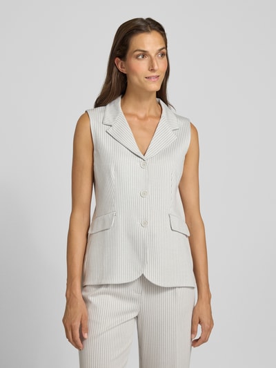 Rich & Royal Gilet met klepzakken en reverskraag Wit - 4