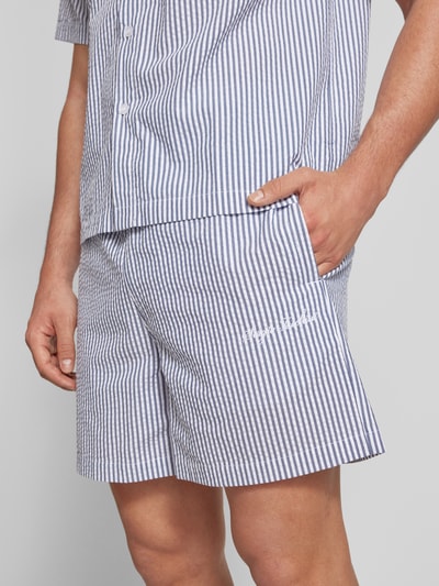 SERGIO TACCHINI Regular fit sweatshorts met logostitching, model 'GALLIPOLI' Lichtblauw - 3