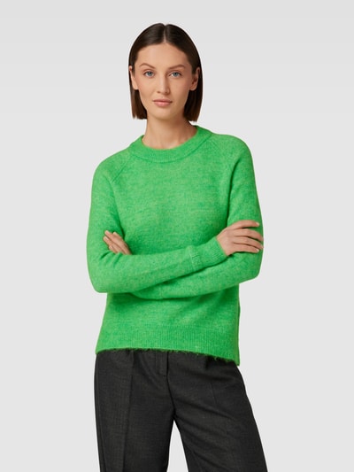 Selected Femme Gebreide pullover met ronde hals, model 'LULU' Groen - 4