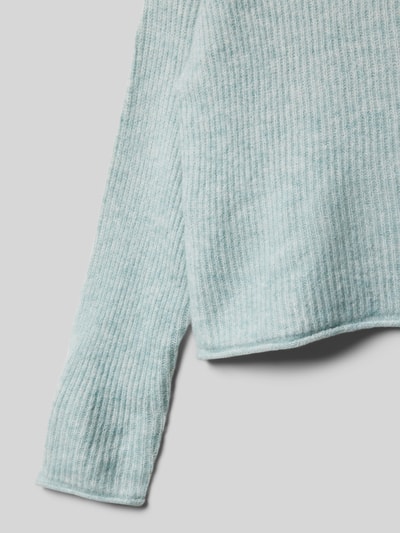 Mango Cropped Strickpullover mit Rundhalsausschnitt Modell 'sophie' Mint 2