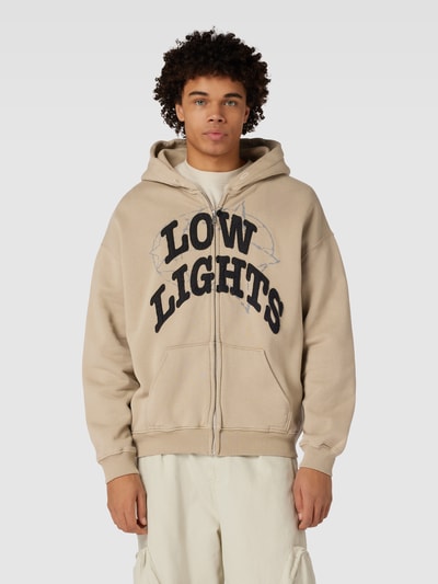 Low Lights Studios Sweatjacke mit Label-Stitching Beige 4