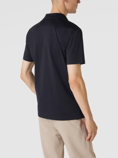 HUGO Poloshirt met geribde kraag, model 'Dekok' Marineblauw - 5