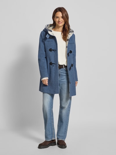 Gil Bret Dufflecoat mit Kapuze Blau Melange 1