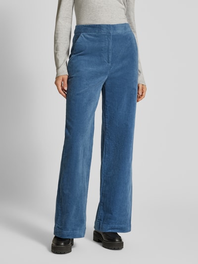 MSCH Copenhagen Wide leg corduroy broek met steekzakken, model 'Geggo' Rookblauw - 4