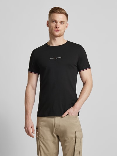 Tommy Hilfiger T-Shirt mit Label-Print Black 4