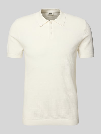 Drykorn Slim fit poloshirt met structuurmotief, model 'TRITON' Offwhite - 2