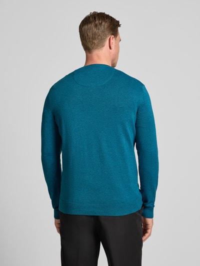 Tom Tailor Regular fit pullover van puur katoen  Petrol - 5