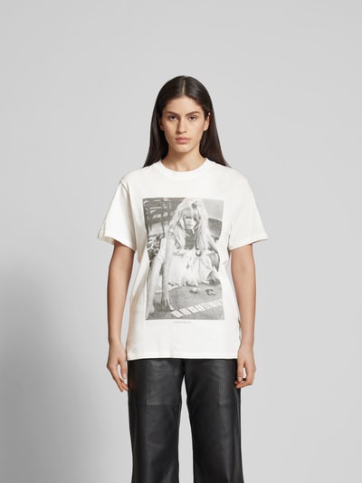 Anine Bing T-Shirt mit Foto-Print Ecru 4