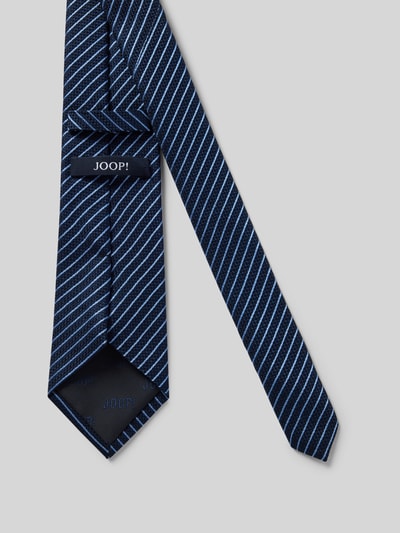 Produktfoto, Krawatte aus Seide im Allover-Look (8 cm) von JOOP! Collection, dunkelblau mit feiner Struktur und Streifenmuster, klassische Form