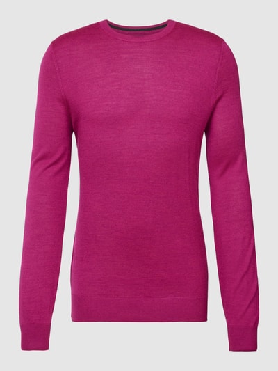 Christian Berg Men Pullover aus Woll-Mix Pink Melange 2