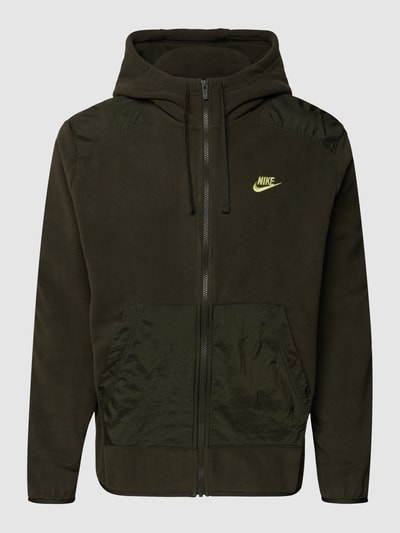 Nike Fleecejacke mit Label-Stitching Dunkelgruen 2